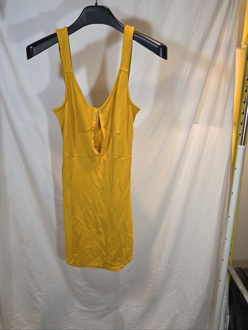 Forever 21 Ribbed Mustard Tank Dress